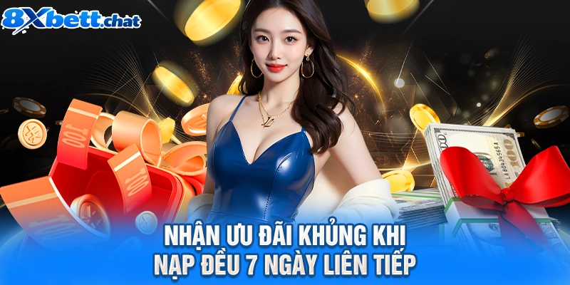 Nhận ưu đãi khủng khi nạp đều 7 ngày liên tiếp